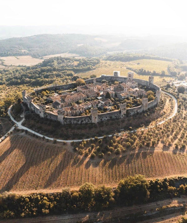 Monteriggioni is a walled town in Tuscany,