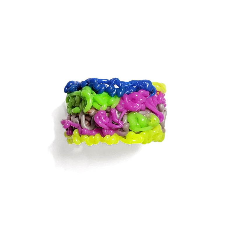Multi-Colored Bioplastic Ring - Found in Italy