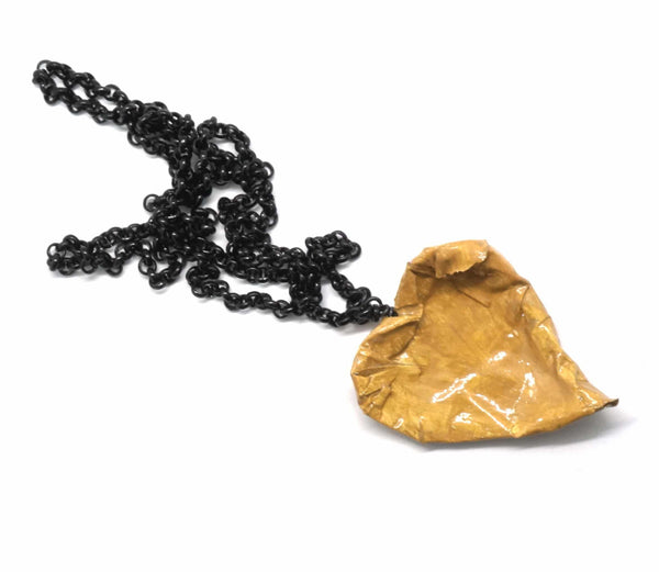 Mustard Heart Necklace - Found in Italy