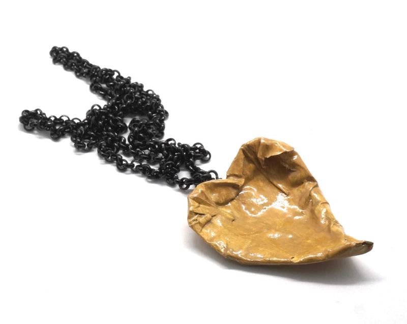 Mustard Heart Necklace - Found in Italy