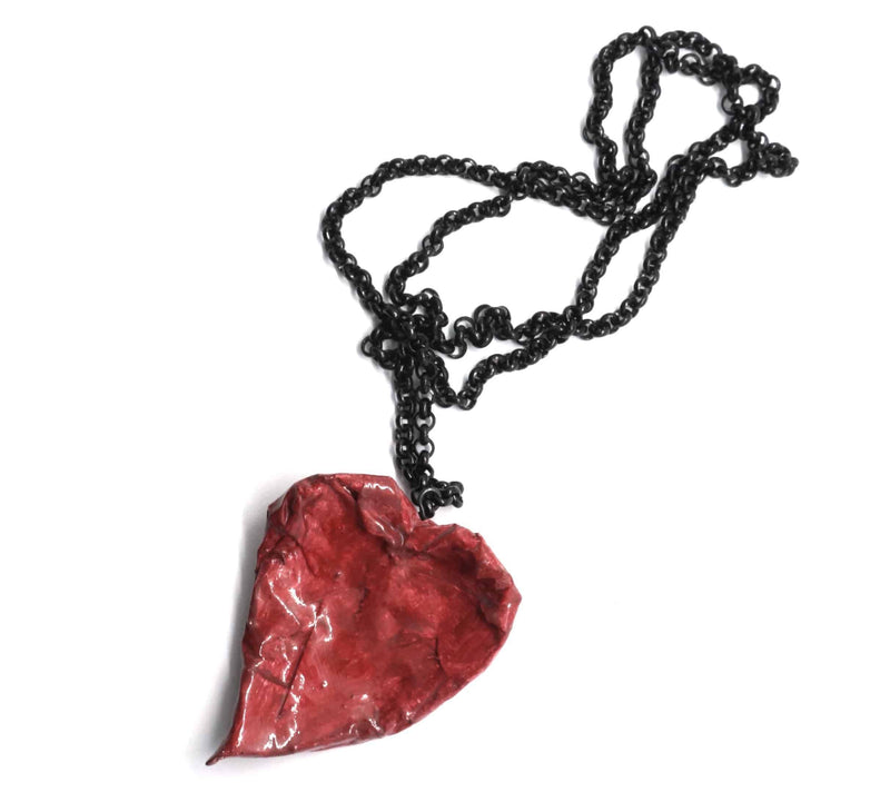 Red Heart Necklace - Found in Italy