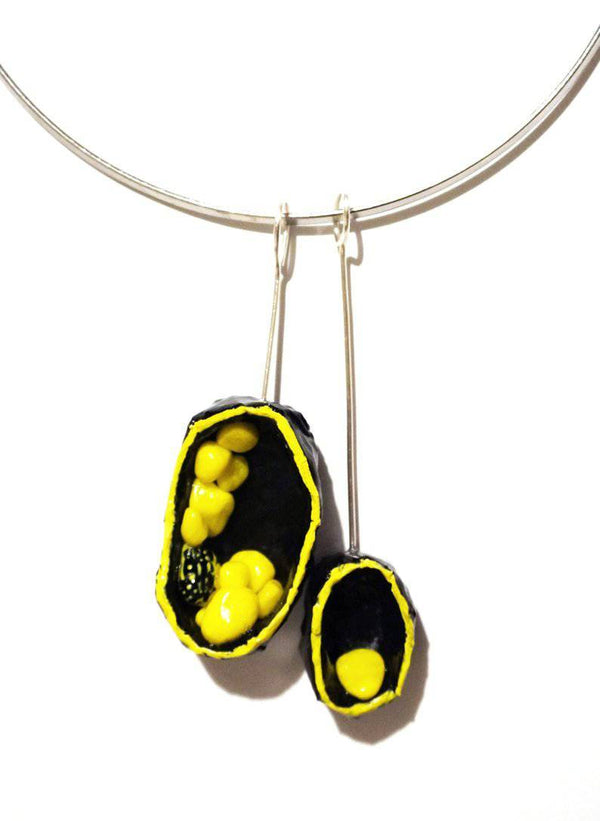 Black & Yellow Necklace - Found in Italy
