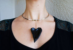 Large Heart Necklace - Found in Italy
