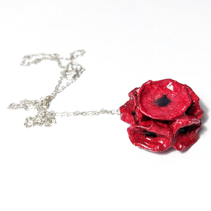 Red Flower Necklace - Found in Italy