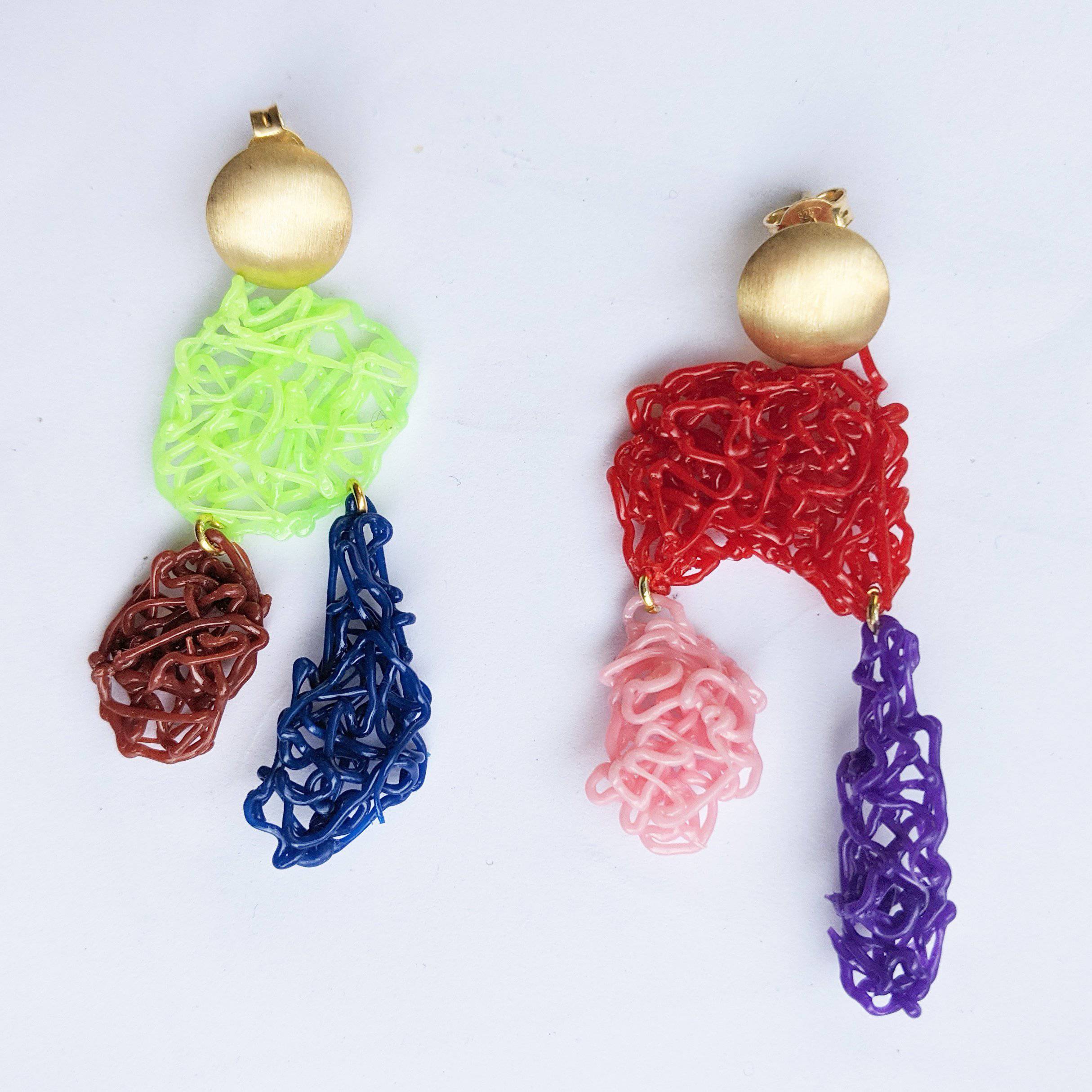Colorful Bioplastic Earrings | Found in Italy