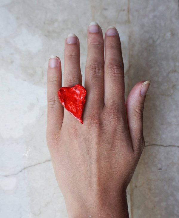 Red Heart Ring - Found in Italy