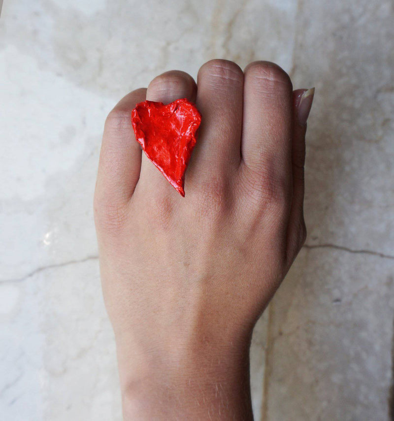Red Heart Ring - Found in Italy