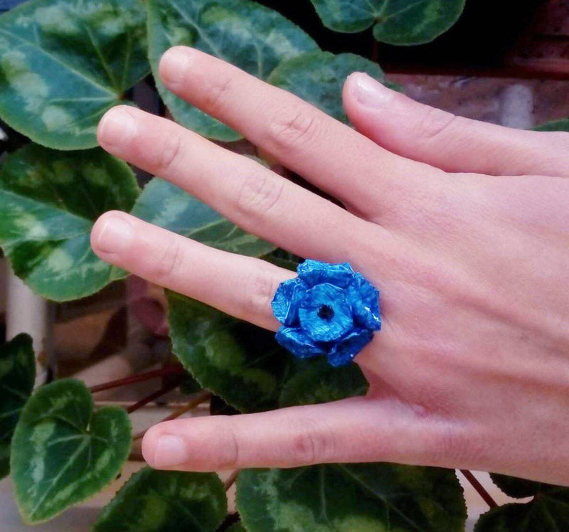 Blue Flowers Ring - Found in Italy