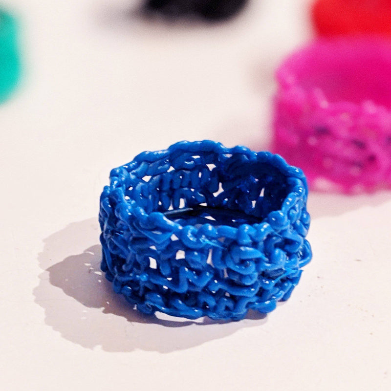 Wide Single Color Bioplastic Rings - Found in Italy
