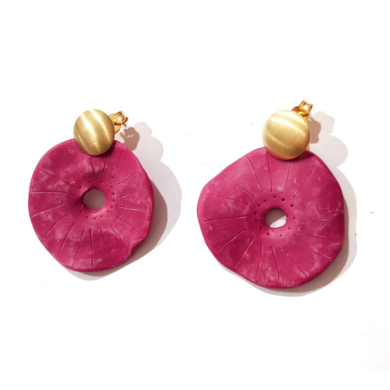 Dangling burgundy Earrings - Found in Italy