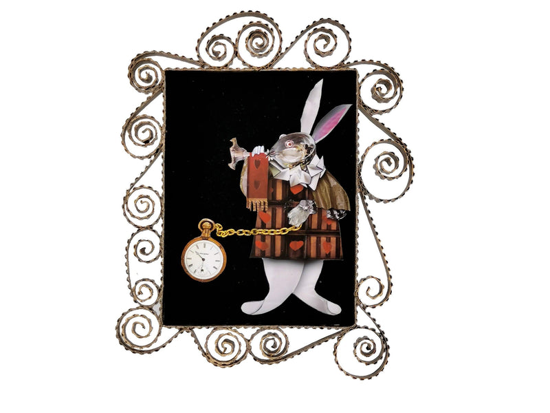 White Rabbit and the Pocket Watch Brooch - Found in Italy